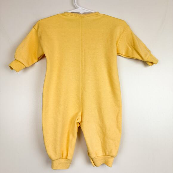 Health-Tex Vintage 90s Easter Bunny Snap Footless Bodysuit Yellow - 9 Months 6-9 - Picture 5 of 6